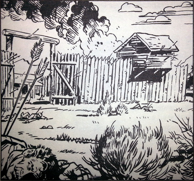 Fort Loke, après le passage des Chiens enragés. Fort Loke, après le passage des Chiens enragés.