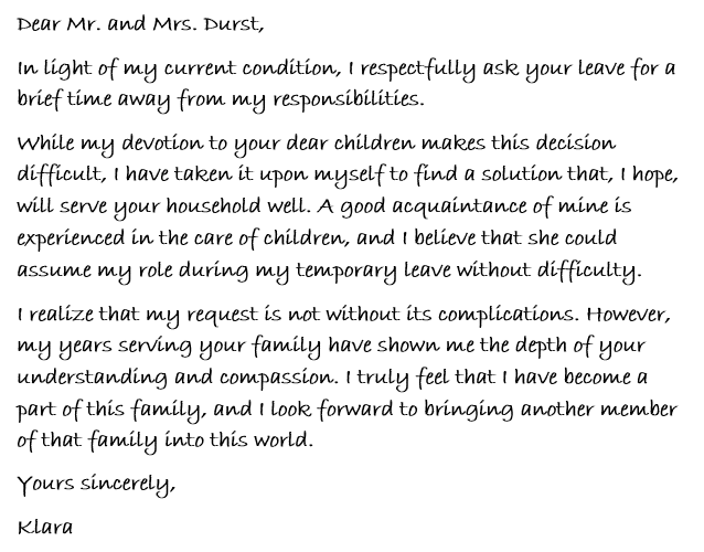 Klara's Letter