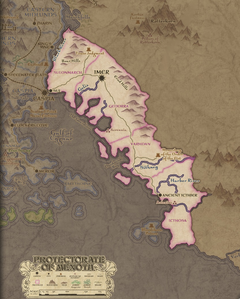 Protectorate of Menoth Map Life in the Iron Kingdoms Obsidian Portal